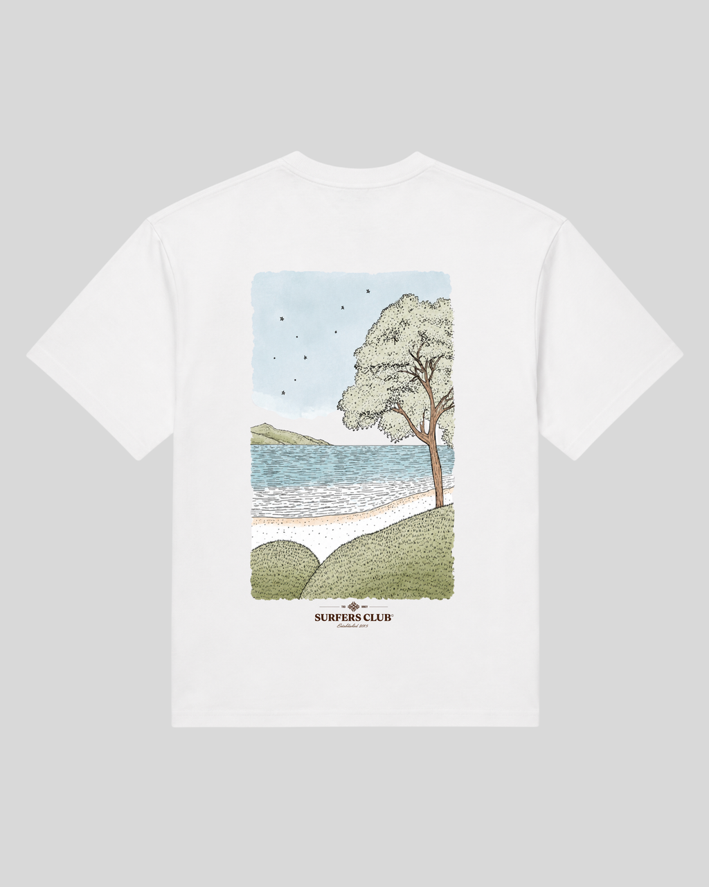 Starlit Bay T-Shirt White, back